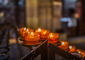 Inside Notre Dame Cathedral in Strasbourg, France