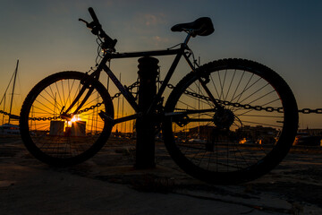 silhouette of a bicycle