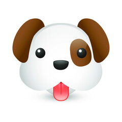 Dog Home Farm Animals Emoji Illustration Face Vector Design Art