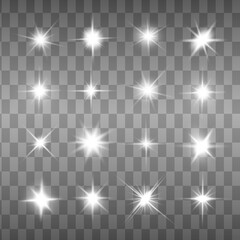 Glow isolated white transparent light effect