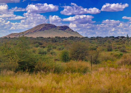 Landscape in the Khomas highlands in Namibia