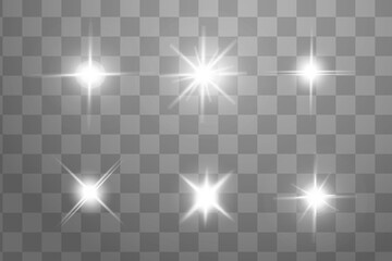Fototapeta premium Glow isolated white transparent light effect