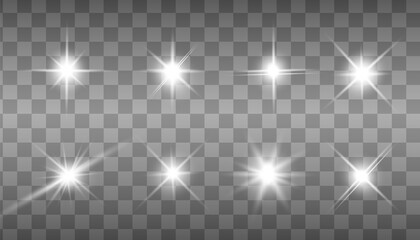 White sparks glitter special light effect.