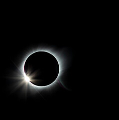 Solar Eclipse Seconds Before Totality Seen From Vacuna Chile on July 2, 2019.