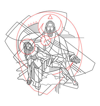 Digital Illustration of the Holy Trinity