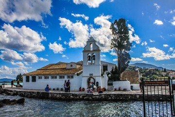 Vlacherna Monastery in Corfu, Greece