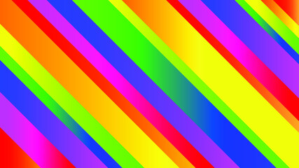 Gay pride background in diagonal pattern of multi-colored rainbow stripes
