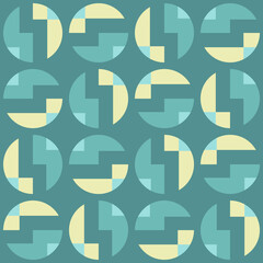 Clear geometric forms. Abstract vector seamless pattern.