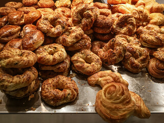 Jordanian Simit Bread For Sale By Local Vendor.