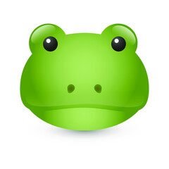 Frog River Animals Emoji Illustration Face Vector Design Art