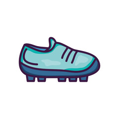 soccer shoes icon, line color style