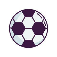 Obraz premium soccer ball icon, line color style