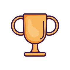 champion trophy cup icon, line color style