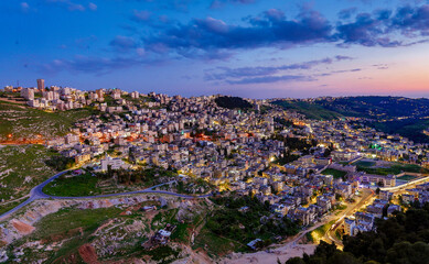 The Skyline of Amman, Jordan  at Sunset