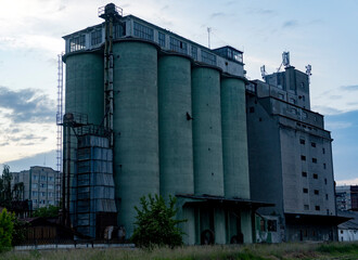 Old abandoned silo factory