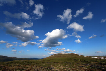 Tundra landscape Top of the World Highway Alaska