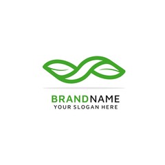 initials s and leaf  logo with the concept of nature design 