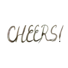 Cheers lettering motivation positive phrase