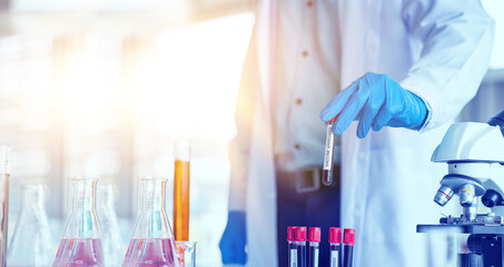 Doctor, scientist, researcher Currently studying and analyzing blood samples of corona virus patients 2019 for use in research and experiment in medicine for treatment of patients in hospitals.