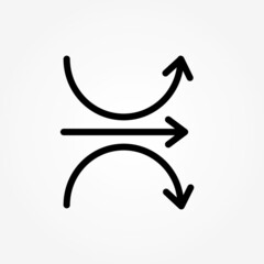 arrow line icon design vector illustration