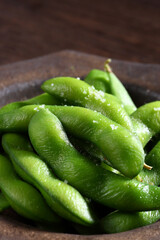 枝豆、クローズアップ