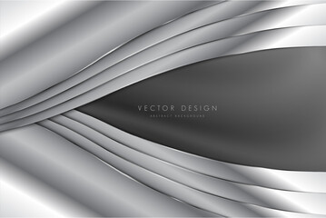  Abstract background luxury of gray and silver metallic dark space modern design.	