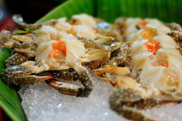 Fresh Crabs Sold in the Market