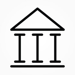 Bank icon vector Building symbol