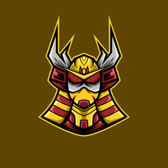 samurai ranger mascot e-sport logo