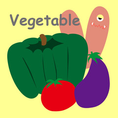 アルファベットカードVegetable