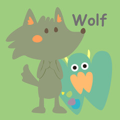 アルファベットカードWolf