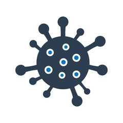 Fototapeta premium Danger bacteria icon. Bacteria icon. Coronavirus COVID 19 Virus Icon.
