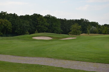 golf course in the middle of the field