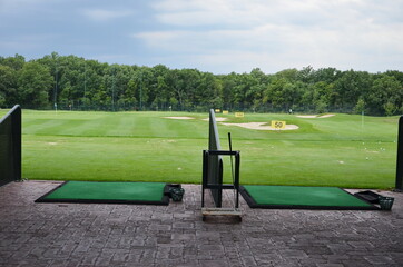 empty playground on the golf course