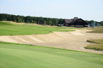 golf course in the middle of the field