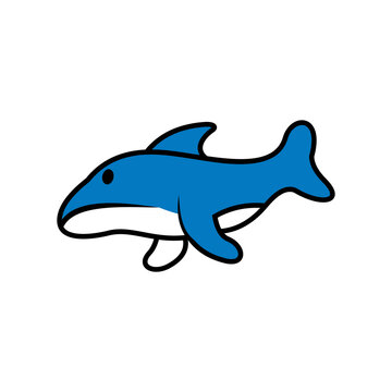 dolphin simple vector illustration design