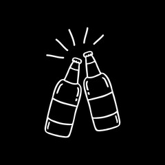 beer doodle icon, vector illustration