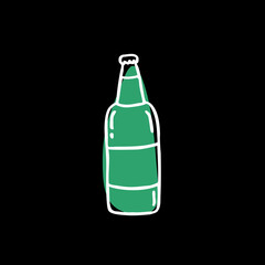 beer doodle icon, vector illustration