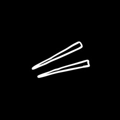 chopsticks doodle icon, vector illustration