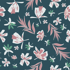 Abstract vector seamless floral Pattern - 356553902