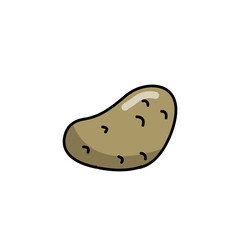 potato doodle icon, vector illustration