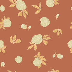 Abstract vector seamless floral Pattern - 356553964