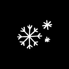 snowflakes doodle icon, vector illustration