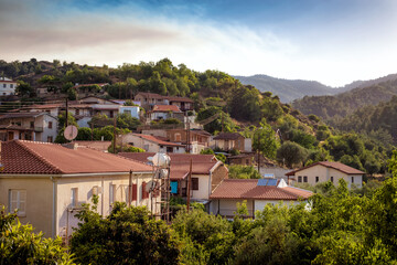 Fototapeta na wymiar View of Kaliana village. Nicosia District, Cyprus