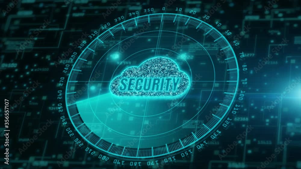 Poster digital cloud computing of cyber security, digital data network protection, 5g high speed internet c