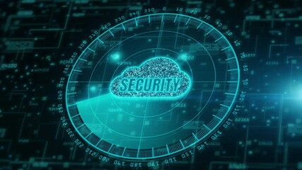 Digital Cloud Computing of Cyber Security, Digital Data Network Protection, 5g High Speed Internet Connection of Internet of Things IOT, Future Technology Network Background Concept. 4K - Powered by Adobe