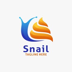 Creative snail logo design