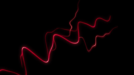 Abstract realistic nature red lightning thunder background . Bright curved line on isolated texture overlays.