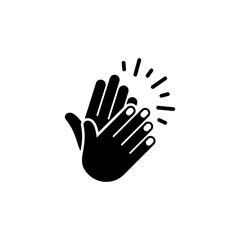 Hand claps vector isolated icon.