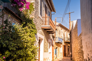 Fototapeta na wymiar Old streets of Lefkara village. Larnaca District. Cyprus